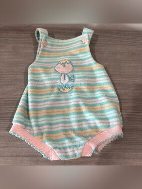Health-Tex Cute Romper Girls Chick Blue Pink 6 Months one piece